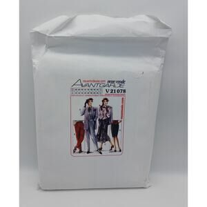 Pattern Neue Mode Avantgarde V21078 Y2K Ladies Suit Pant Jacket Vest Skirt 12-26